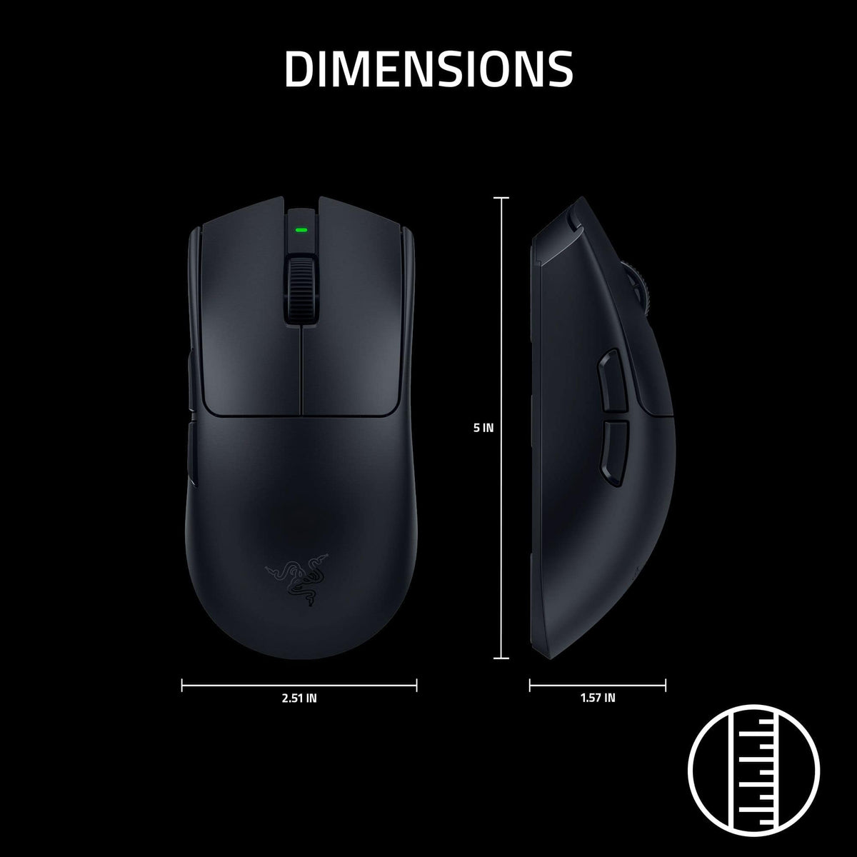 Razer - Viper V4 Pro Ultra Lightweight Optical Gaming Mouse with 180 Hour Battery Life - 8k Polling Rate - Wireless - Black