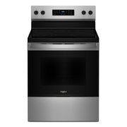 Whirlpool - 30 in. Wide 5 elements 5.3 cu. ft. Freestanding Electric Range with Cooktop Flexibility - Stainless Steel