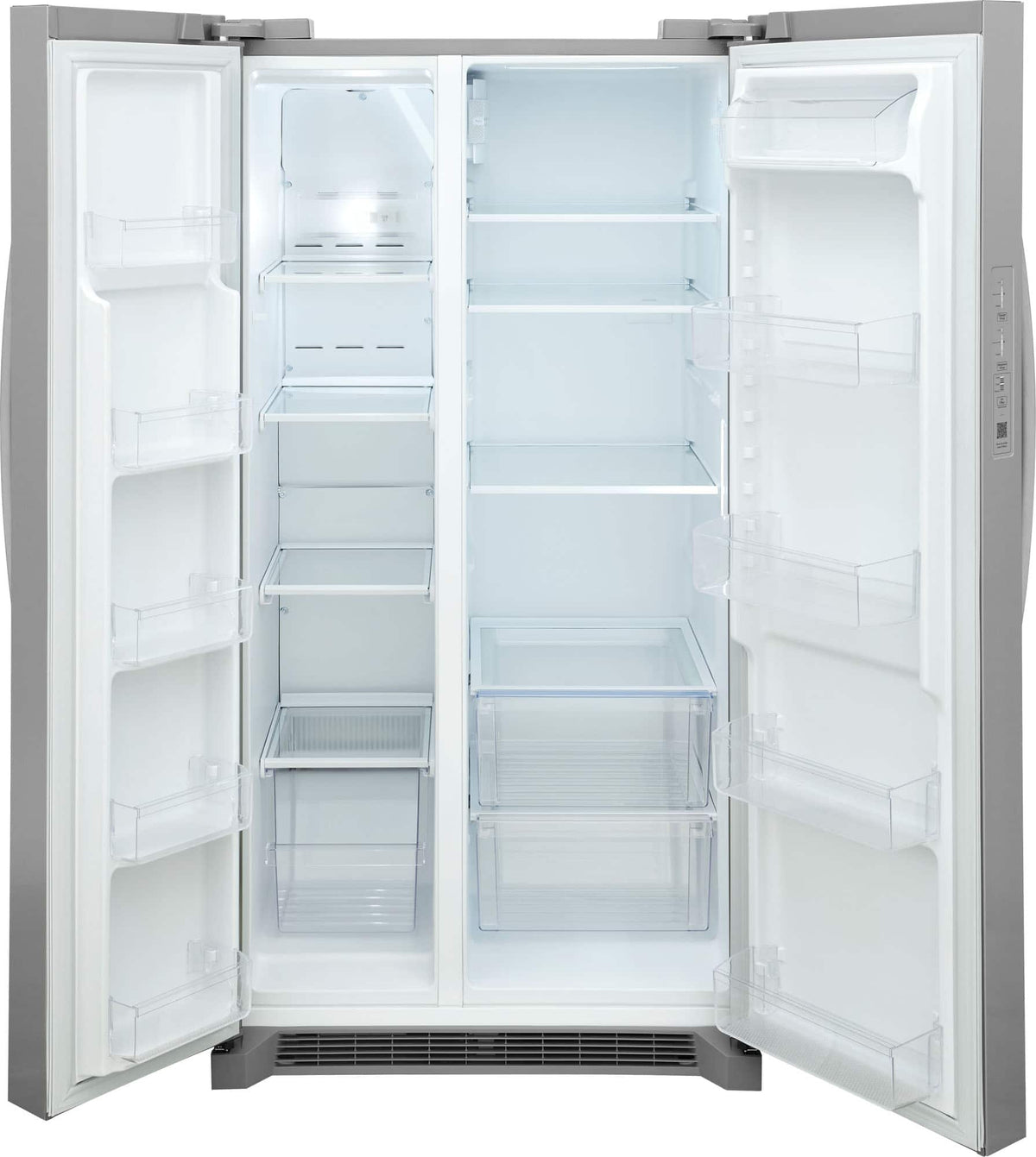 Frigidaire - 36 in. Wide 26 Cu. Ft. Standard Depth Side-by-Side Refrigerator with CrispSeal Crispers - Smudge Proof Stainless Steel