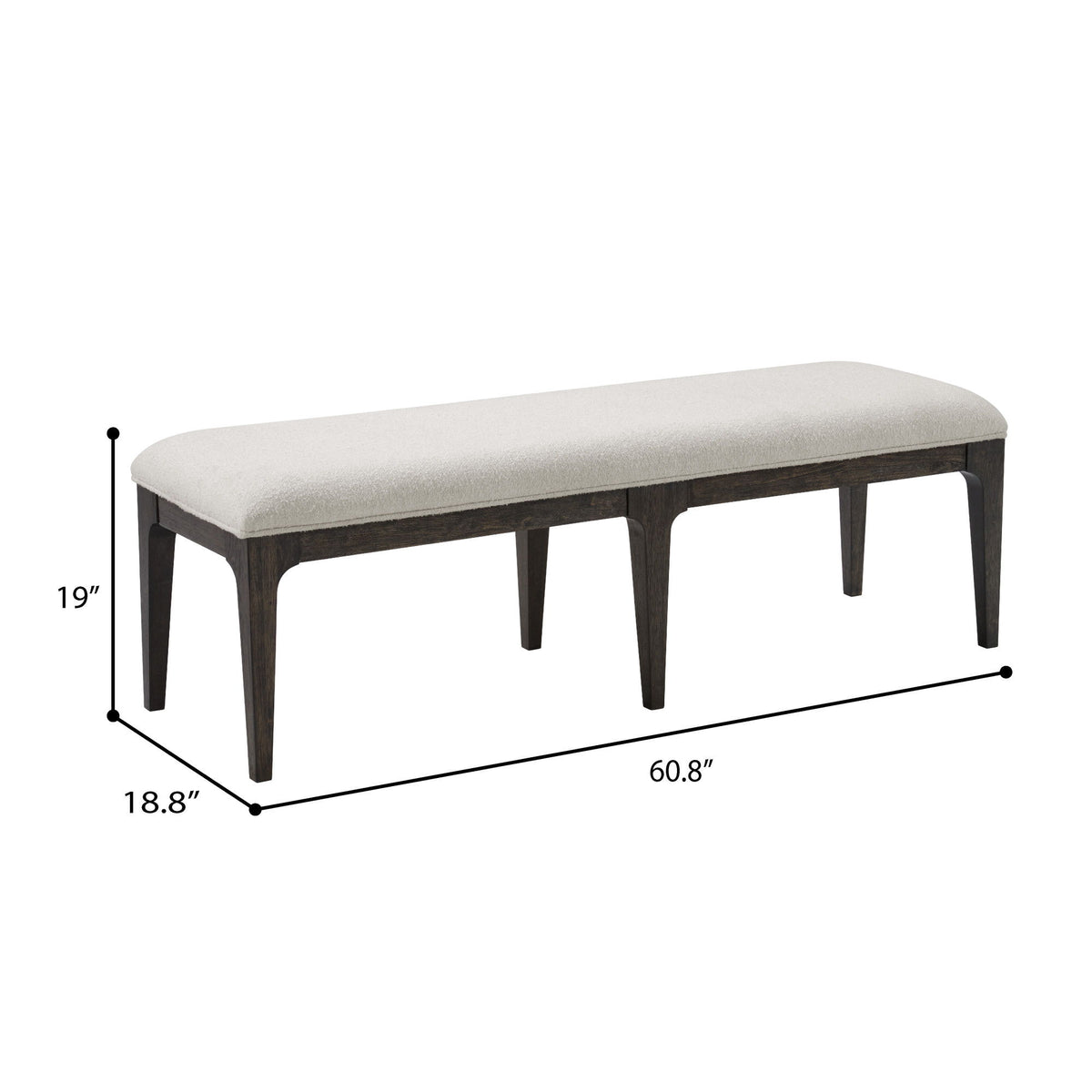 Upholstered Bench - Brown