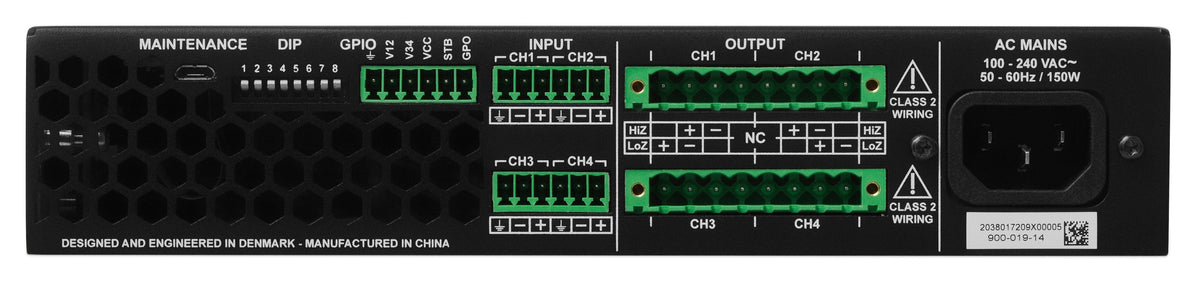 Sonance - Blaze PowerZone 504 – 500 W DSP-enabled Class-D amplifier with 4 channels (Each) - Black