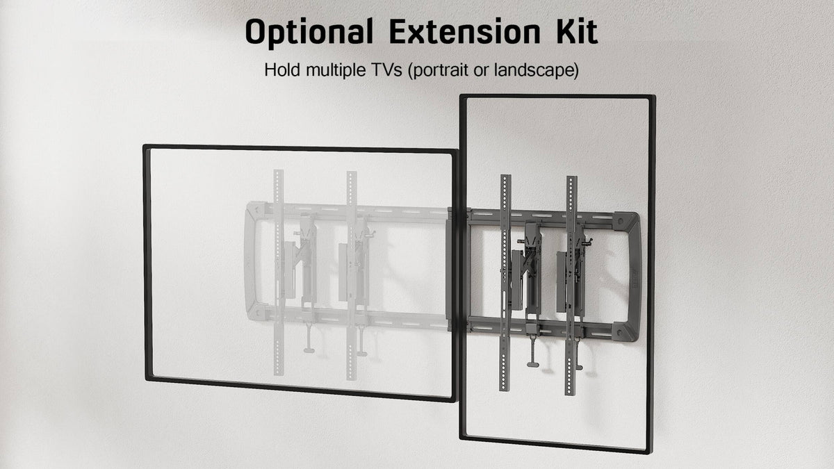 ErgoAV - Low Profile Fixed Mount Extension Kit for the ERMLX1-01B - Black