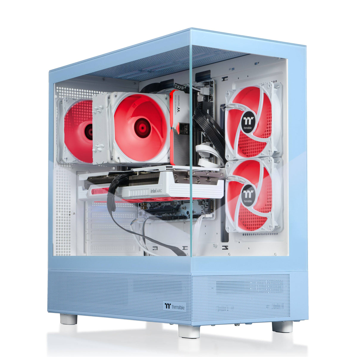 Thermaltake - LCGS View i1458H-270 Gaming Desktop Intel Core i5-14400F 2025 - 16GB DDR5 Intel Arc B580, 1TB NVMe M.2 - Light Blue