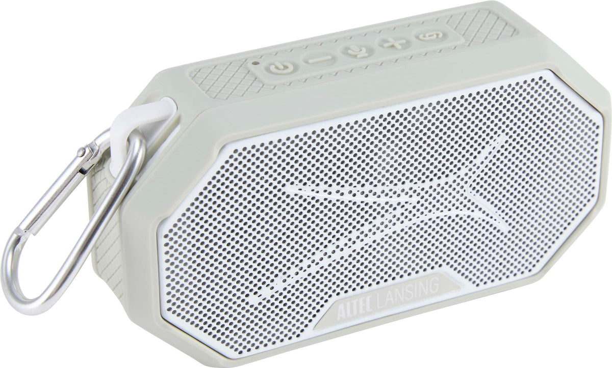 Altec Lansing - Bluetooth HydraMini 2.0 EverythingProof Portable Speaker - Gray/White