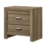 2 Drawer Nightstand With Pulls, Bedroom Furniture - Light Brown