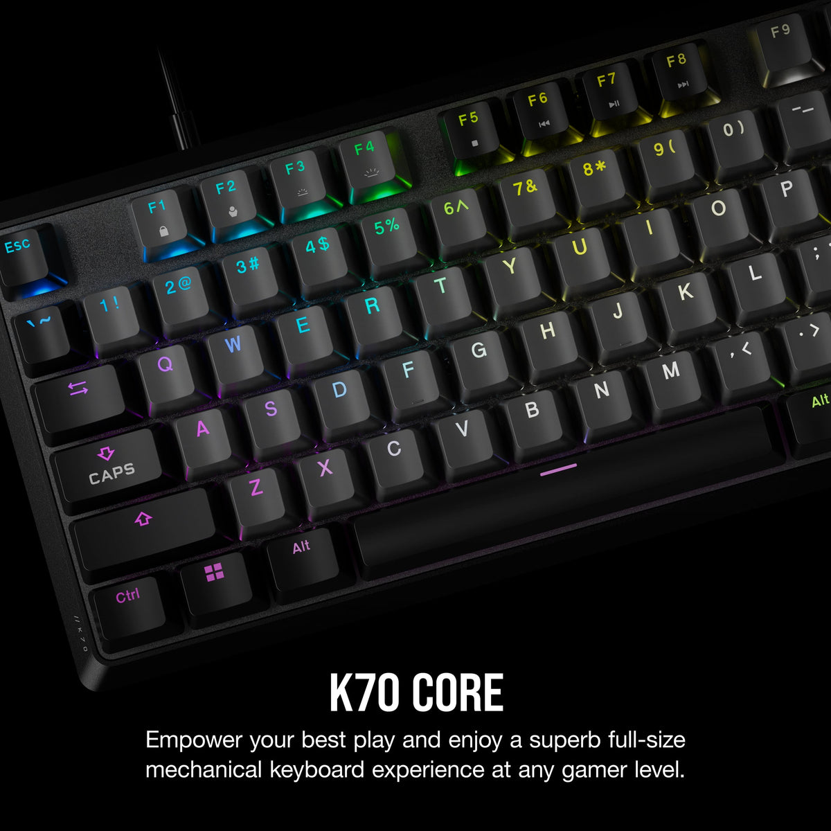 CORSAIR - K70 CORE RGB Mechanical Gaming Keyboard - Gray
