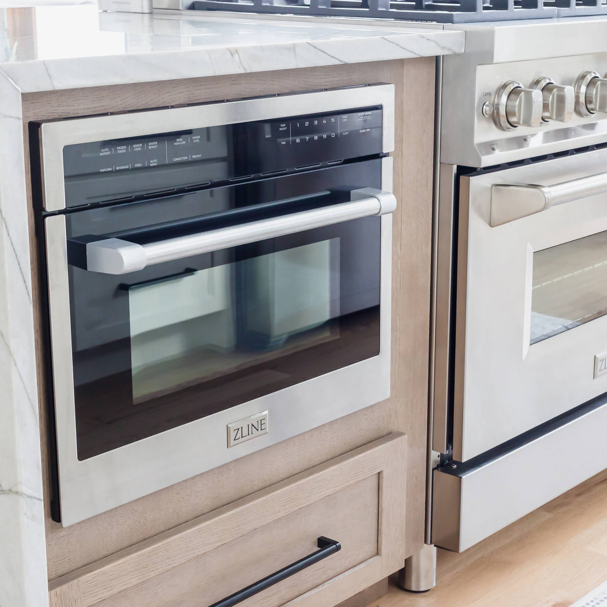 ZLINE - 24 in. 1.6 cu. ft. Built-in Convection Microwave Oven with Speed and Sensor Cooking - Stainless Steel