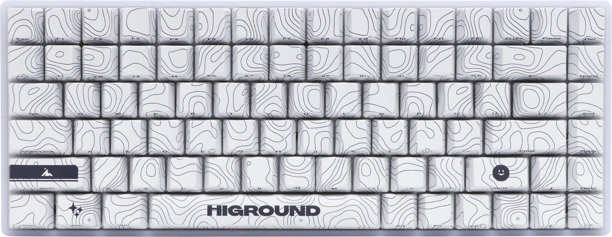 Higround - Basecamp 75+ 75% Wired Mechanical Lubed TTC Milky Switch Gaming Keyboard with RGB Backlighting - SNOWSTONE