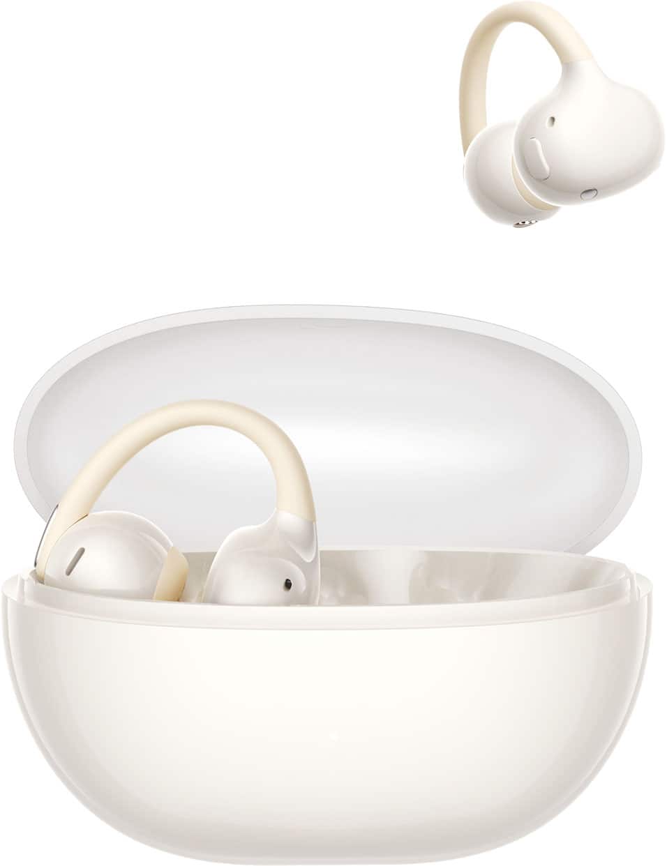 Baseus - Bowie MC2 Air Open-Ear Clip-On Earbuds - LDAC Hi-Res Audio,40-Hour Playtime,IP67 Water Resistance - White