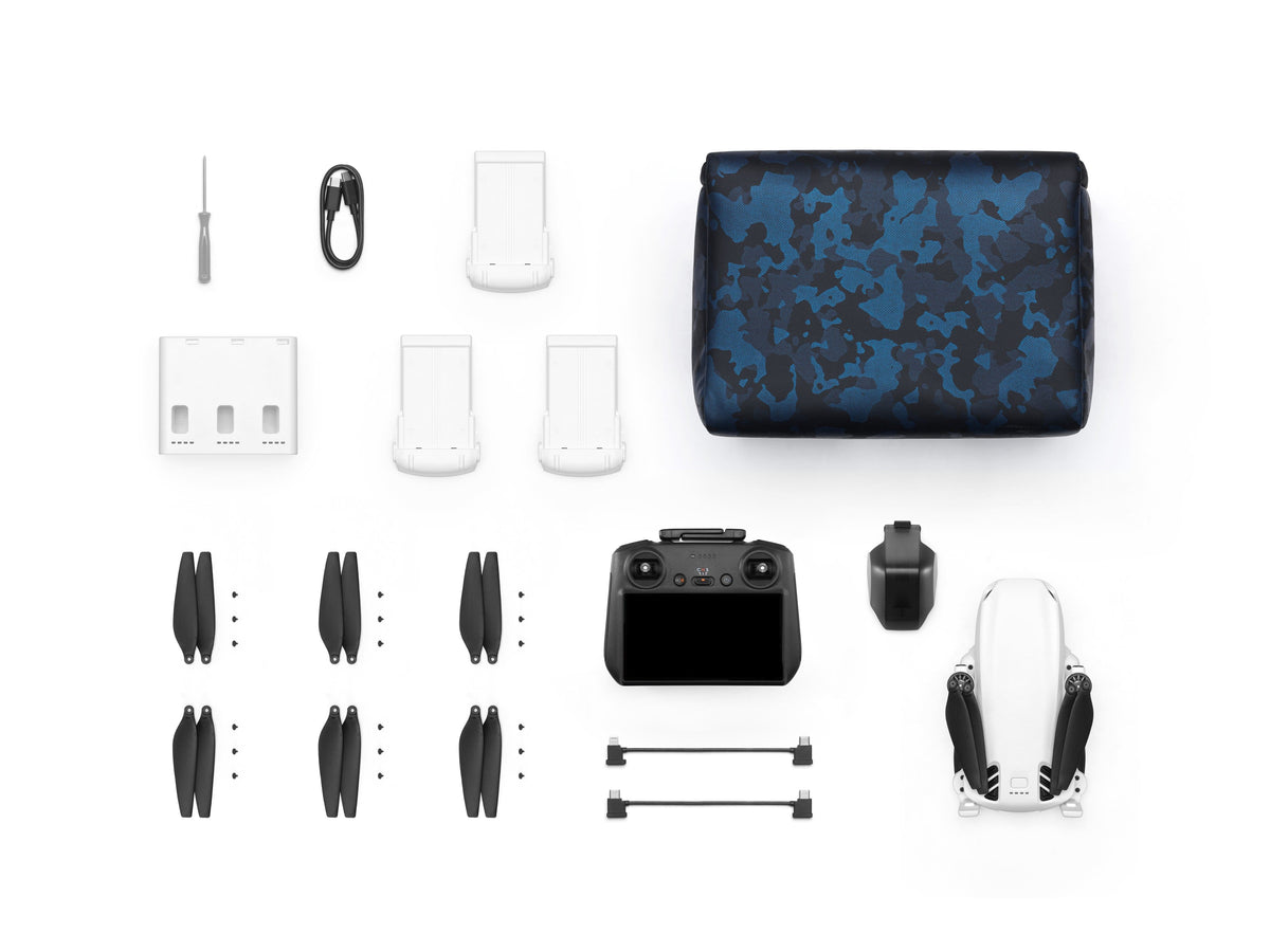 SKYROVER - S1 Fly More Combo 8K Drone Bundle with Remote Screen Controller - White