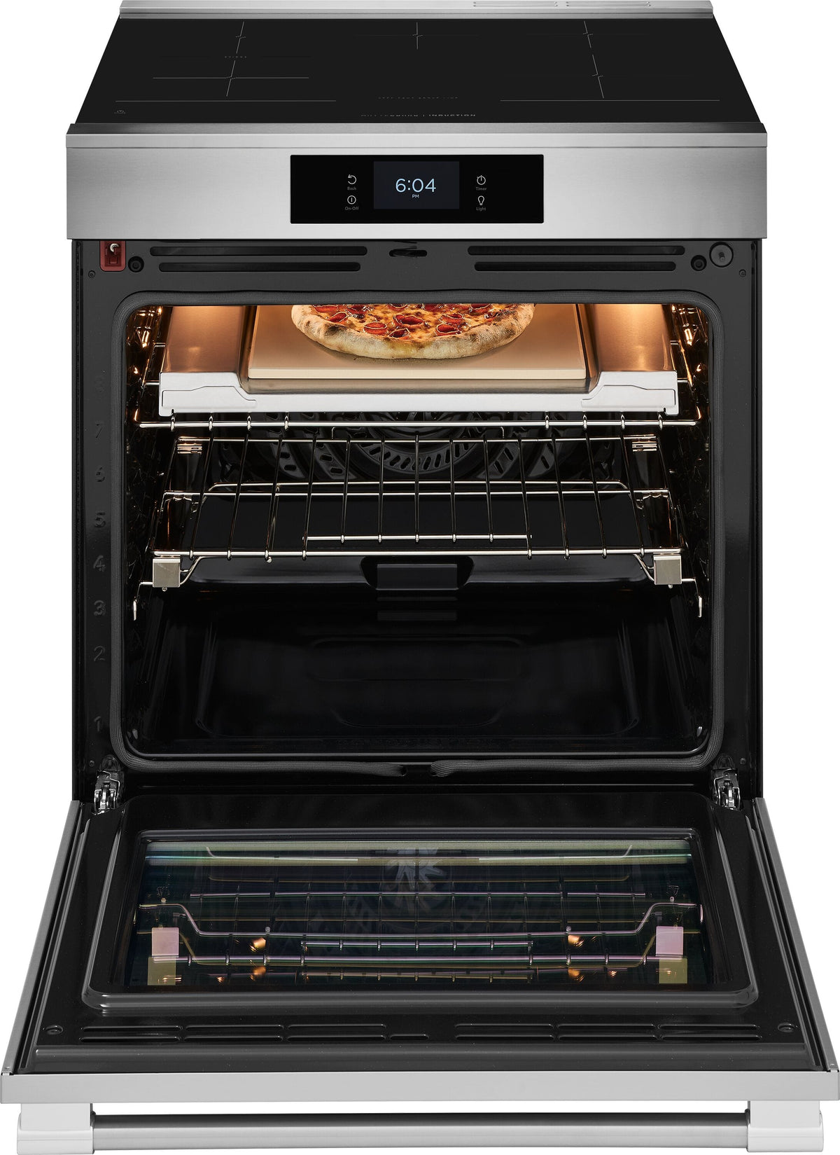 Frigidaire - 30" Induction Range with Stone-Baked Pizza - Stainless Steel