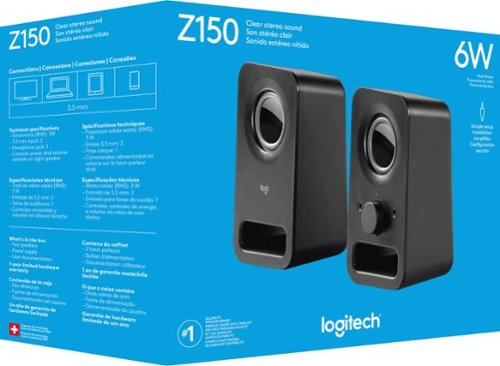 Logitech - z150 2.0 Multimedia Speakers (2-Piece) - Black