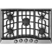 Viking - 31 in. Wide 5 Burner Built-In LP Gas Cooktop with - Silver