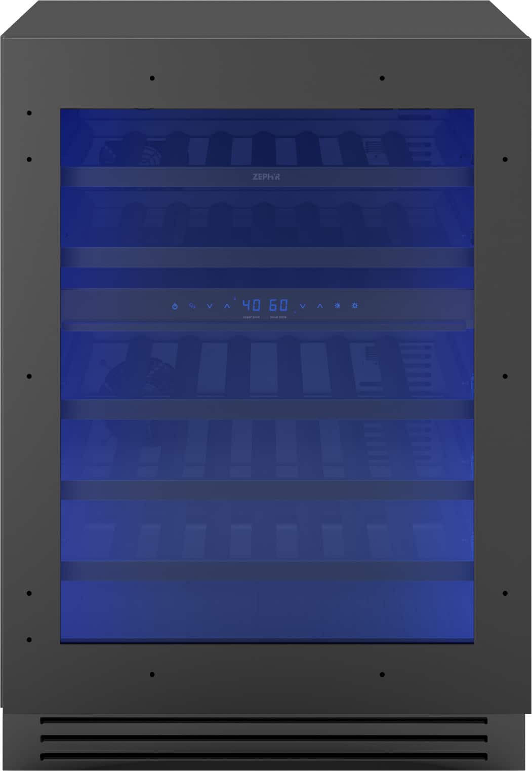 Zephyr - Presrv 24 in. 45-Bottle Dual Zone Panel-Ready Wine Cooler - Panel Ready + Glass