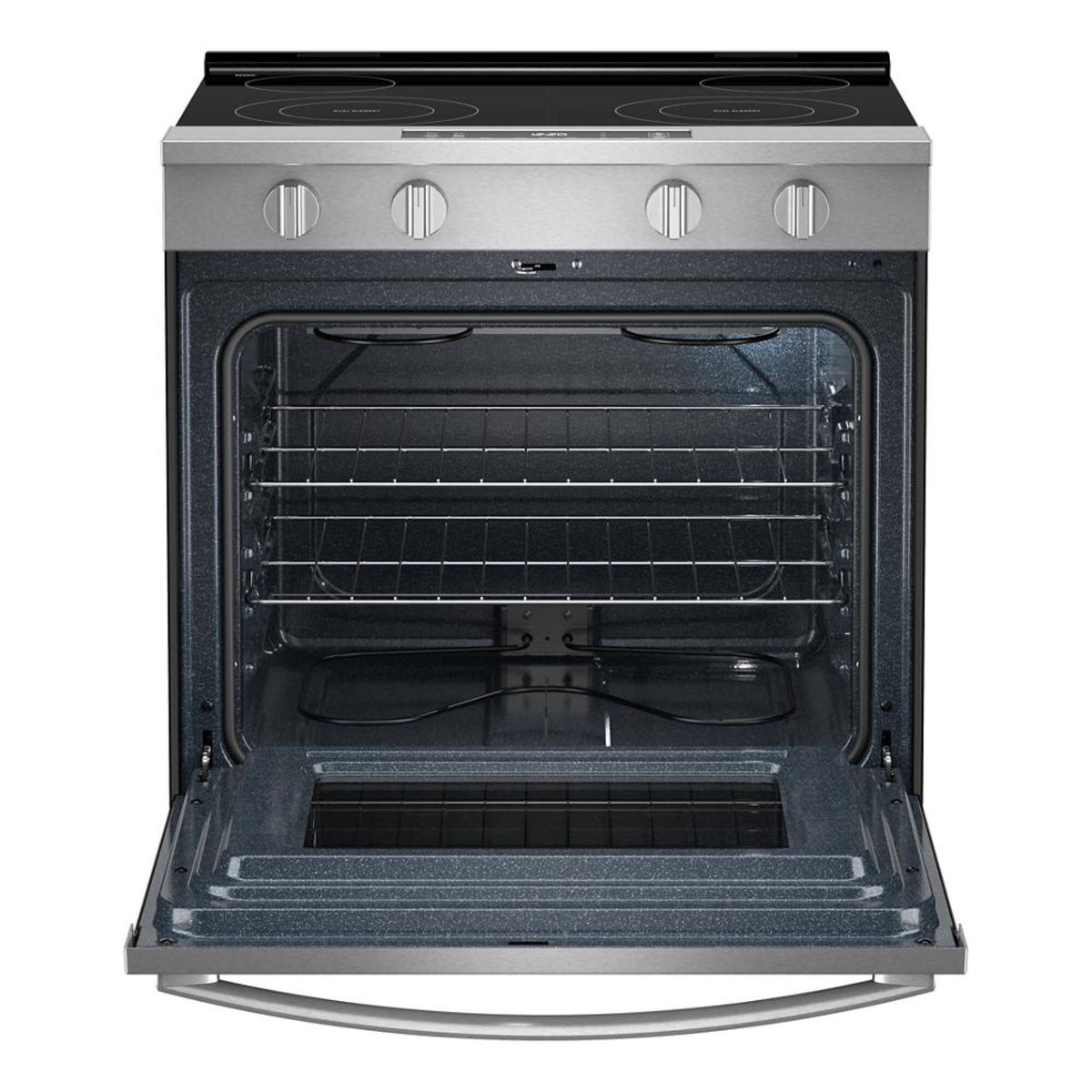 Whirlpool - 30 in. Wide 4 element 5.3 cu. ft. Slide-In Electric Range with No Preheat and Slow Cook Modes - Stainless Steel