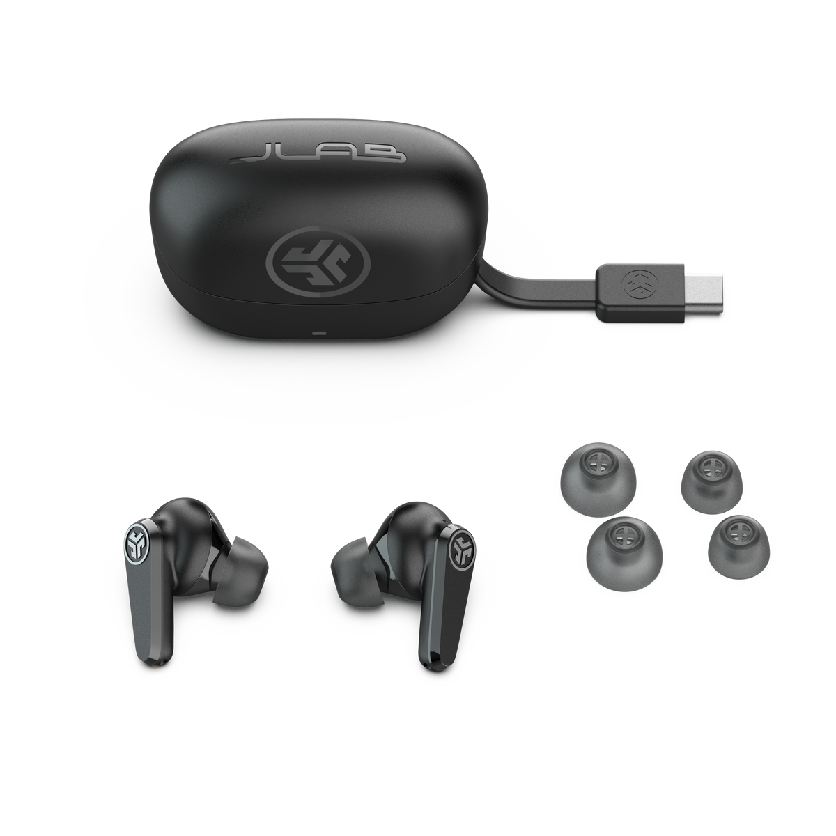 JLab - Go Pods ANC True Wireless Earbuds - Black