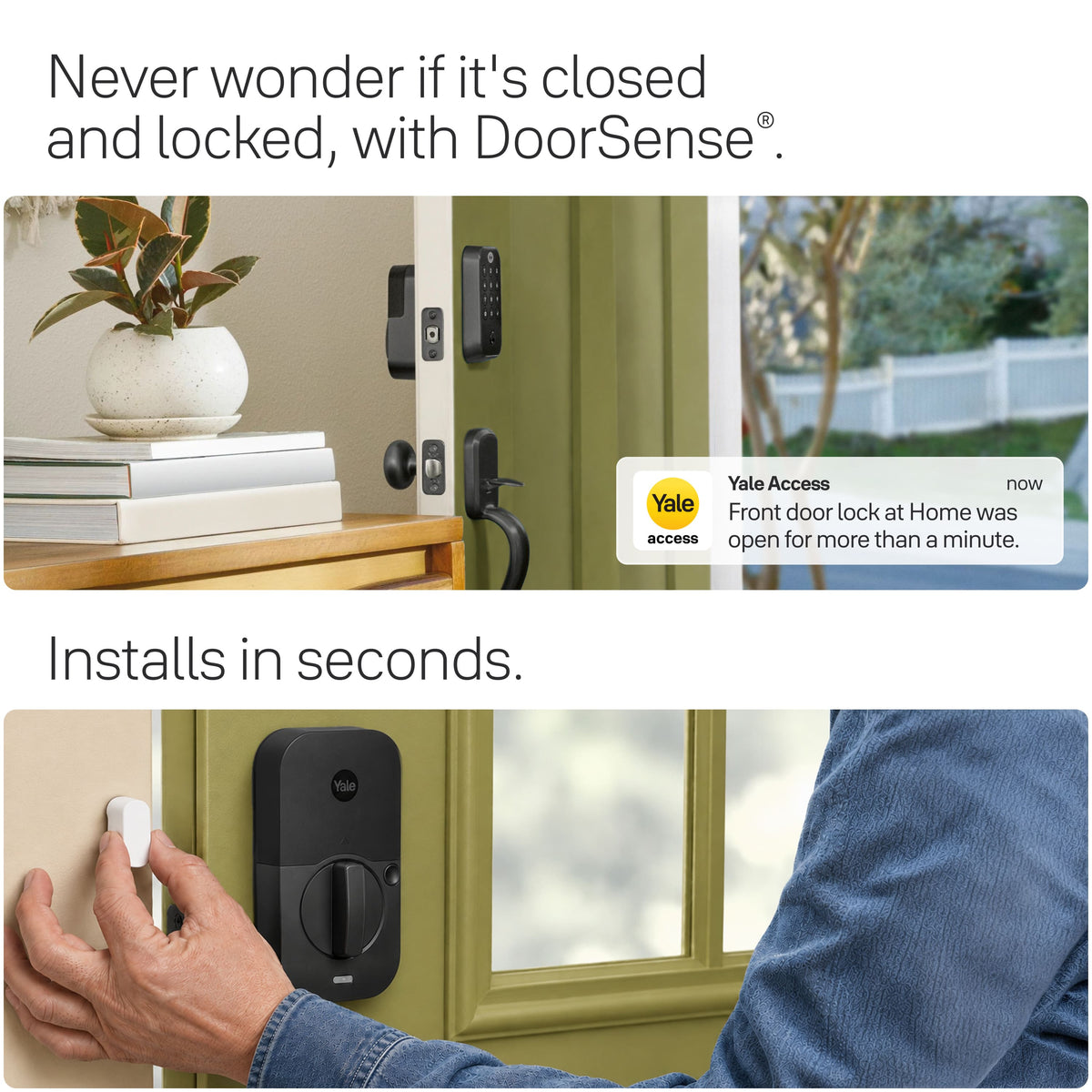 Yale - Assure Lock 2 - Smart Lock Wi-Fi Deadbolt with Push Button Keypad | Key Access - Black Suede