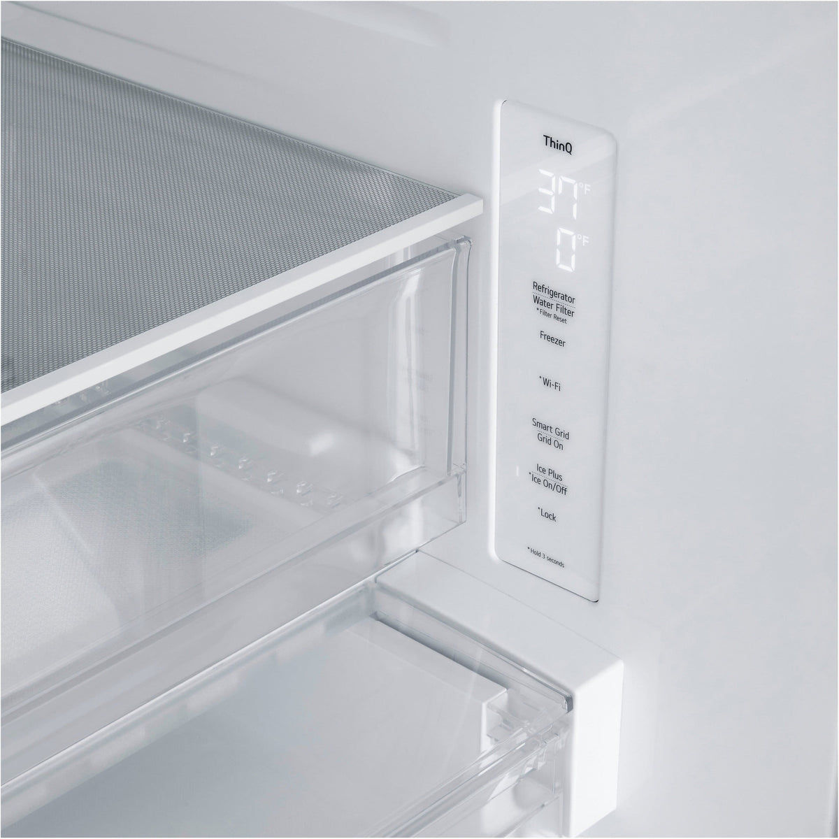 LG - 33-in Wide Standard-Depth MAX 25.1 Cu. Ft. French Door Smart Refrigerator with Glide N' Serve Drawer - Stainless Steel