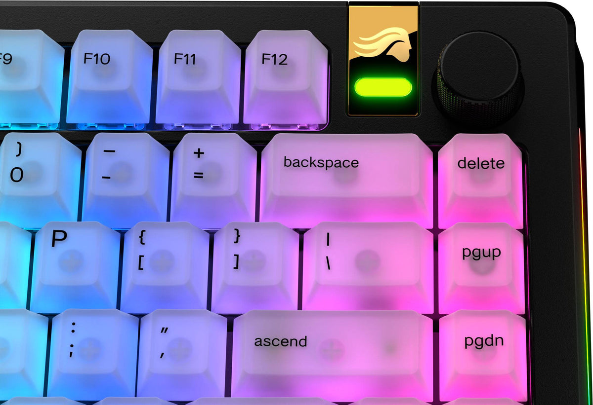 Glorious - Polychroma Translucent Universal RGB Keycaps for 100% 85% 80% TKL 60% Compact 75% Mechanical Keyboards - Translucent V2