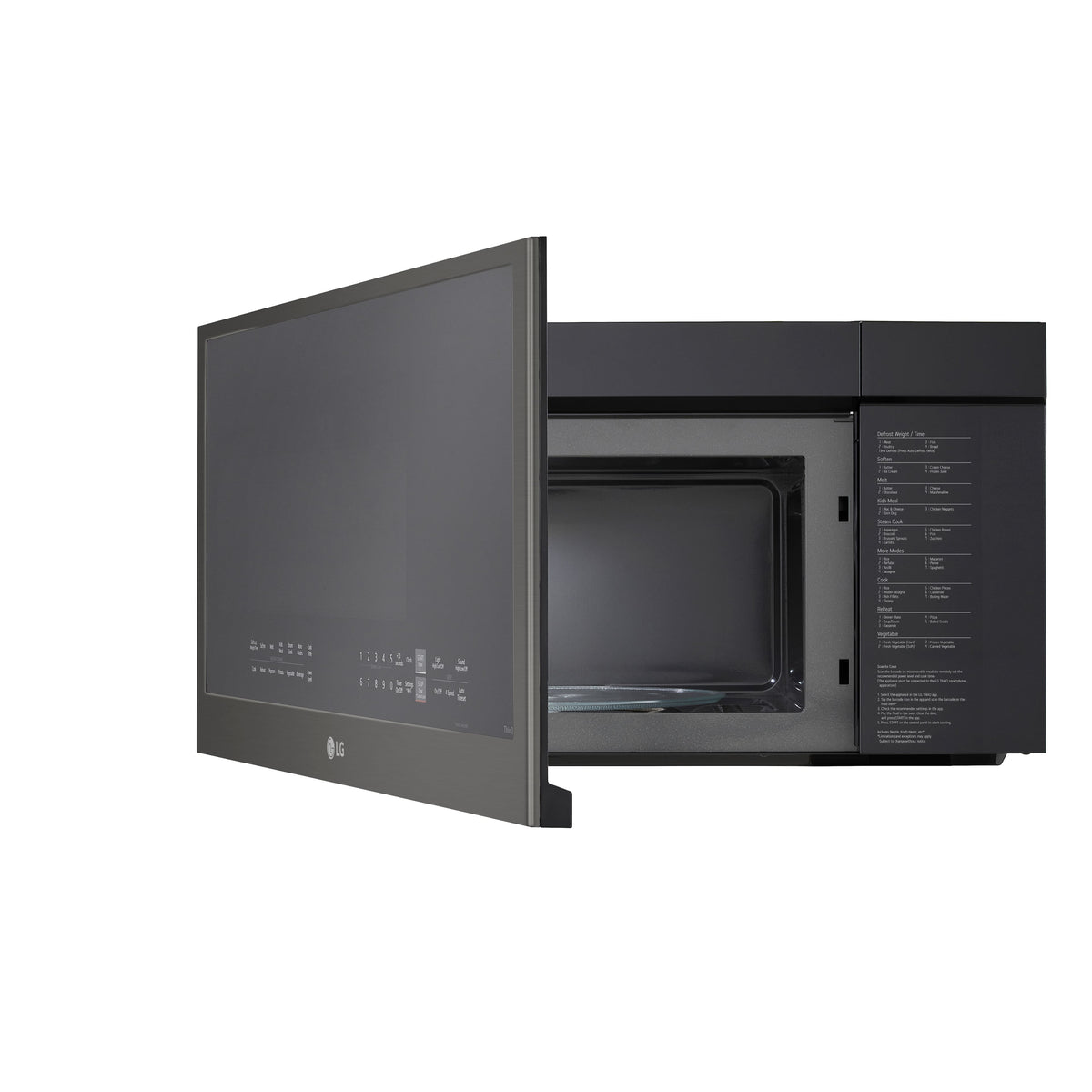 LG - 2.0 Cu. Ft. Over-the-Range Smart Microwave with Sensor Cooking and EasyClean - Black Stainless Steel
