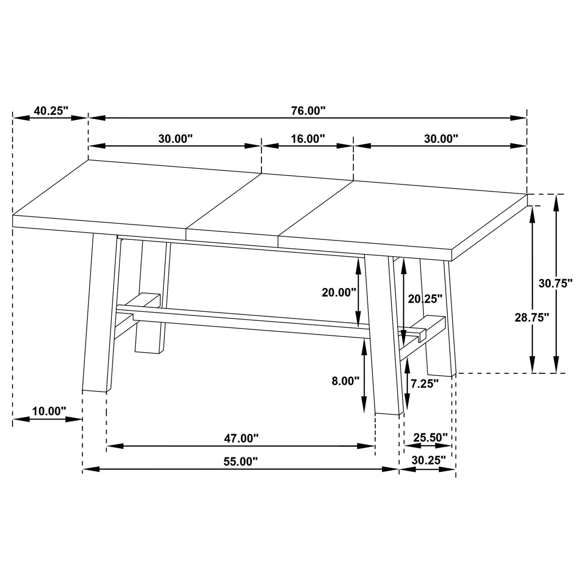 Juego de comedor de 6 piezas con extensión, mesa extensible, sillas con respaldo de husillo y banco - Natural