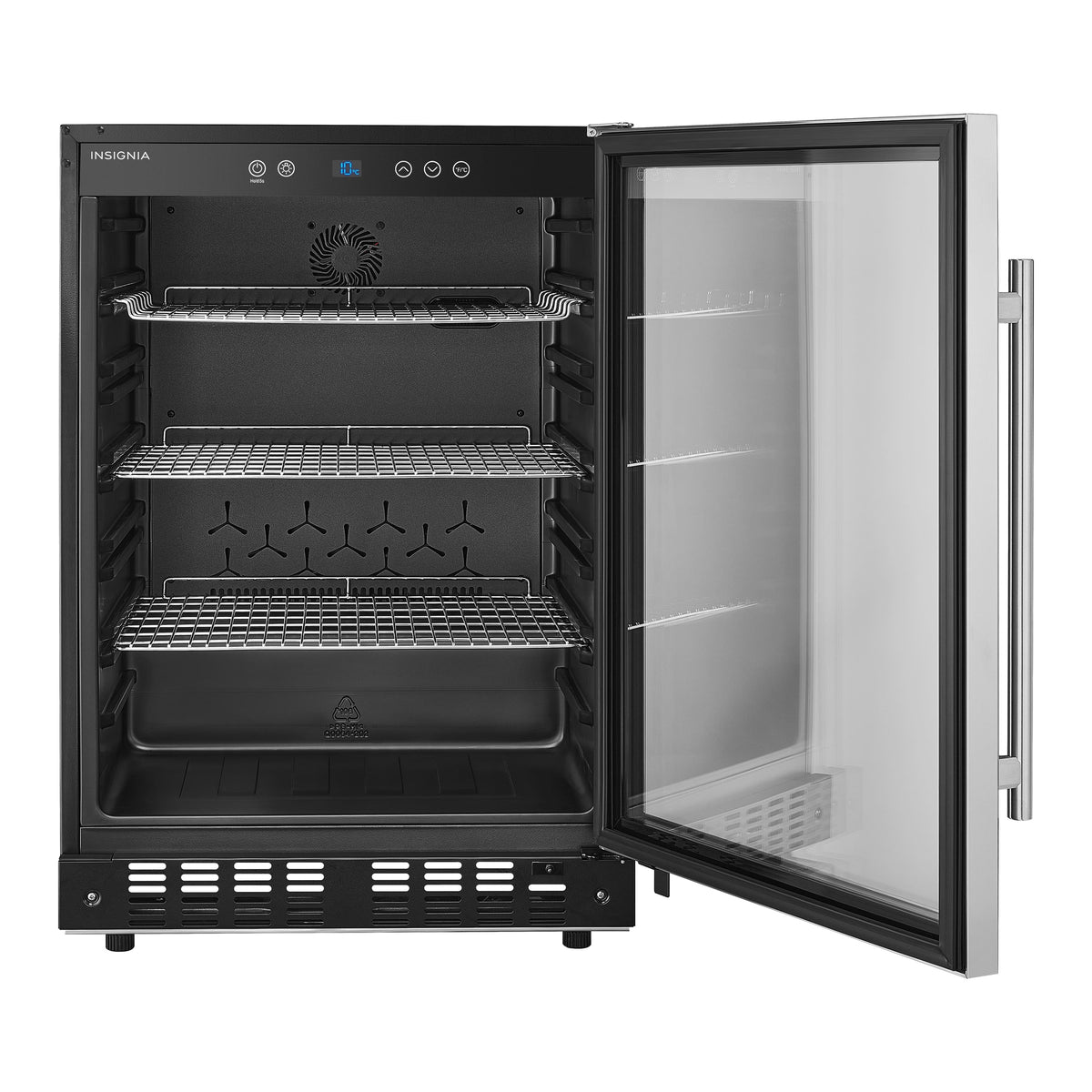 Insignia™ - 165-Can Built-In Beverage Cooler - Stainless Steel