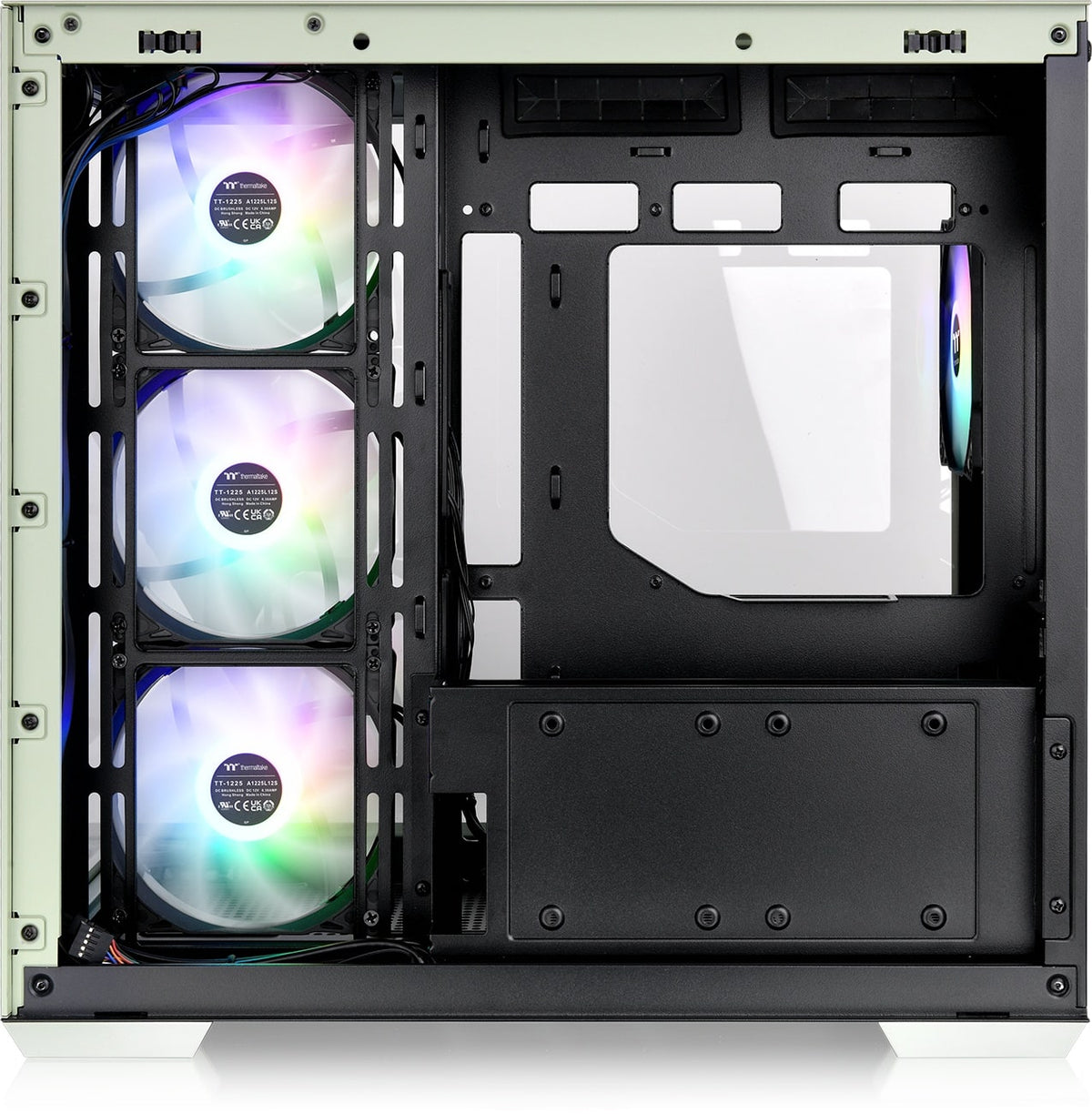 Thermaltake - View 380 TG ARGB  Mid Tower ATX PC Case - Matcha Green