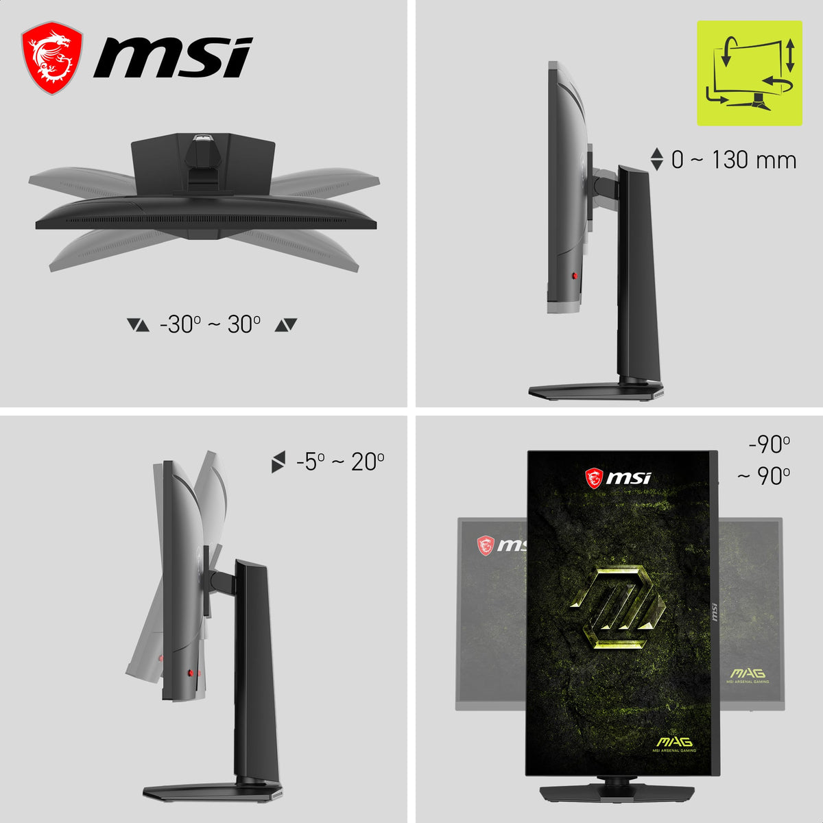 MSI - MAG 275QPF E21 27" QHD 210Hz 0.5ms G-SYNC Compatible FreeSync Premium Gaming Monitor HDR 400 (Display Port, HDMI) - Metallic Black