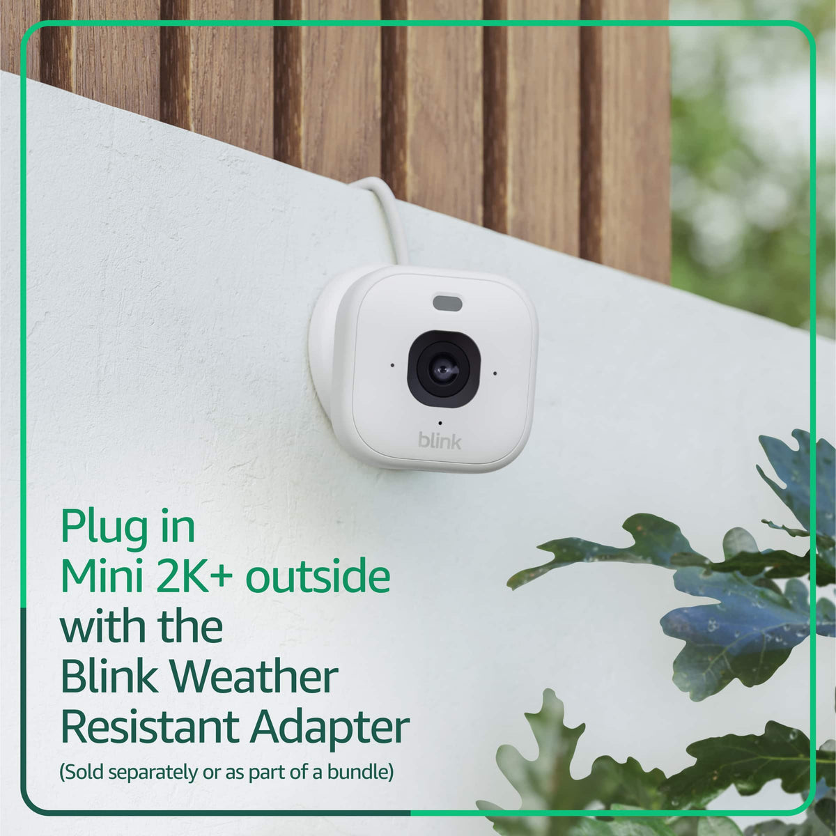Blink - Mini 2K+ Compact plug-in security camera, 2K video resolution, color night vision, enhanced audio - 2 Cam - White