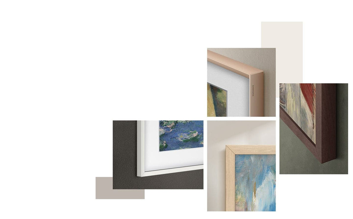 Samsung - 32" The Frame Customizable Bezel - Modern - White