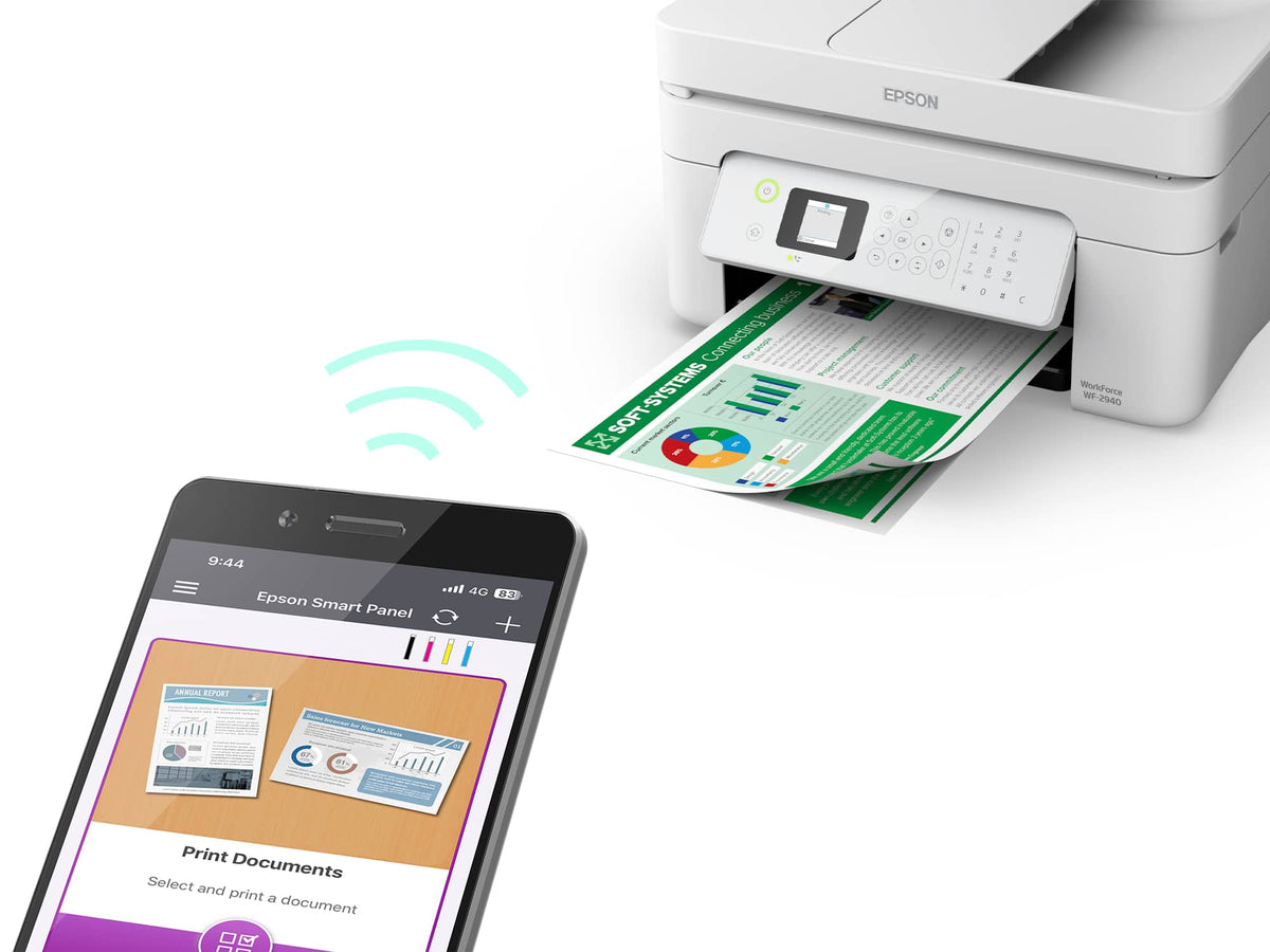 Epson - WorkForce WF-2940 Wireless All-in-One Inkjet Printer - White