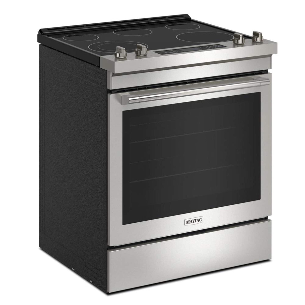 Maytag - 30 in. Wide 5 element 6.4 cu. ft. Slide-In Electric Range with Air Fry - Stainless Steel