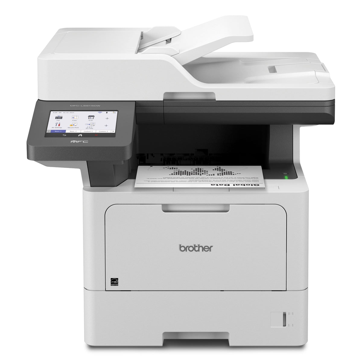 Brother - MFC-L5915DW Wireless Black-and-White All-in-One Laser Printer with Duplex Print, Scan, and Copy, Great for Business - Grey/Black