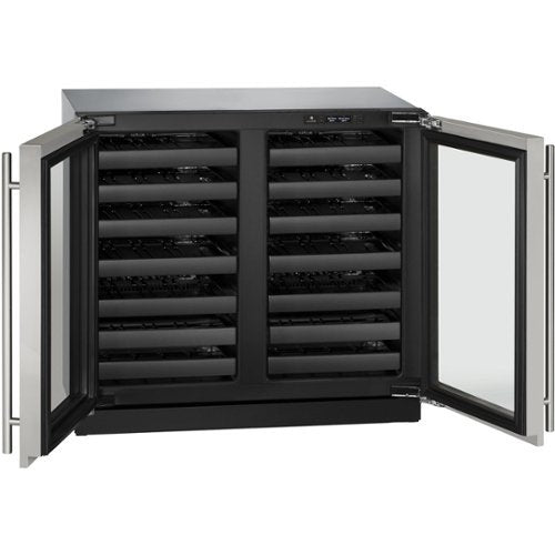 U-Line - Wine Captain 62-Bottle Built-In Wine Cooler - Stainless Steel