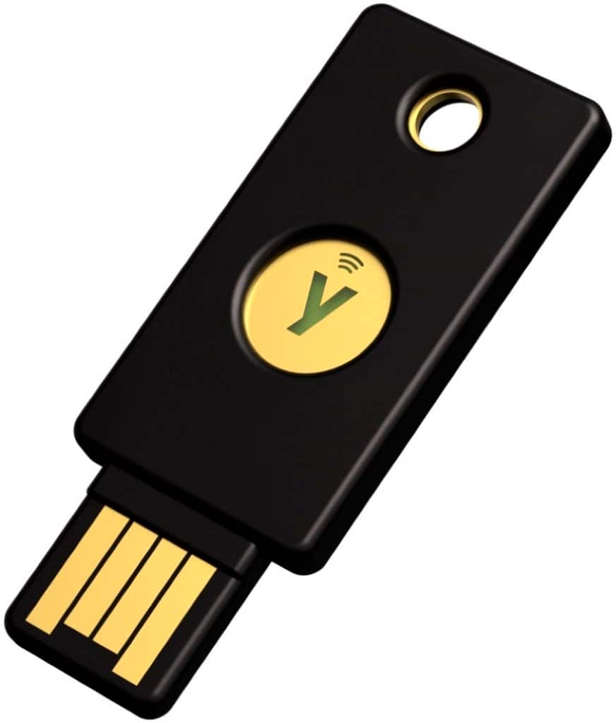 Yubico - Security Key NFC - Two-Factor Authentication Security Key, Connect via USB-A or NFC, FIDO U2F/FIDO2 Certified - Black