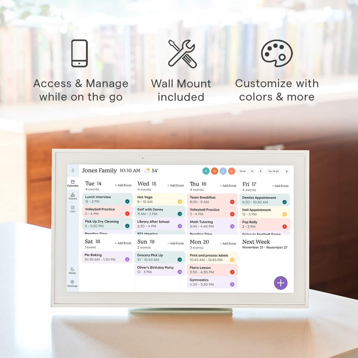 Skylight - Calendar: 15 Inch Touchscreen Smart Calendar and Chore Chart - White