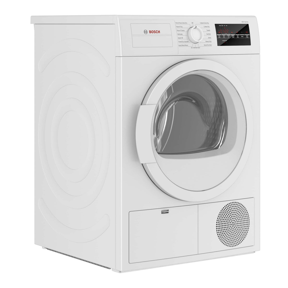 Bosch - 300 Series 4 Cu. Ft. Stackable Smart Electric Dryer with Wrinkle Block - White