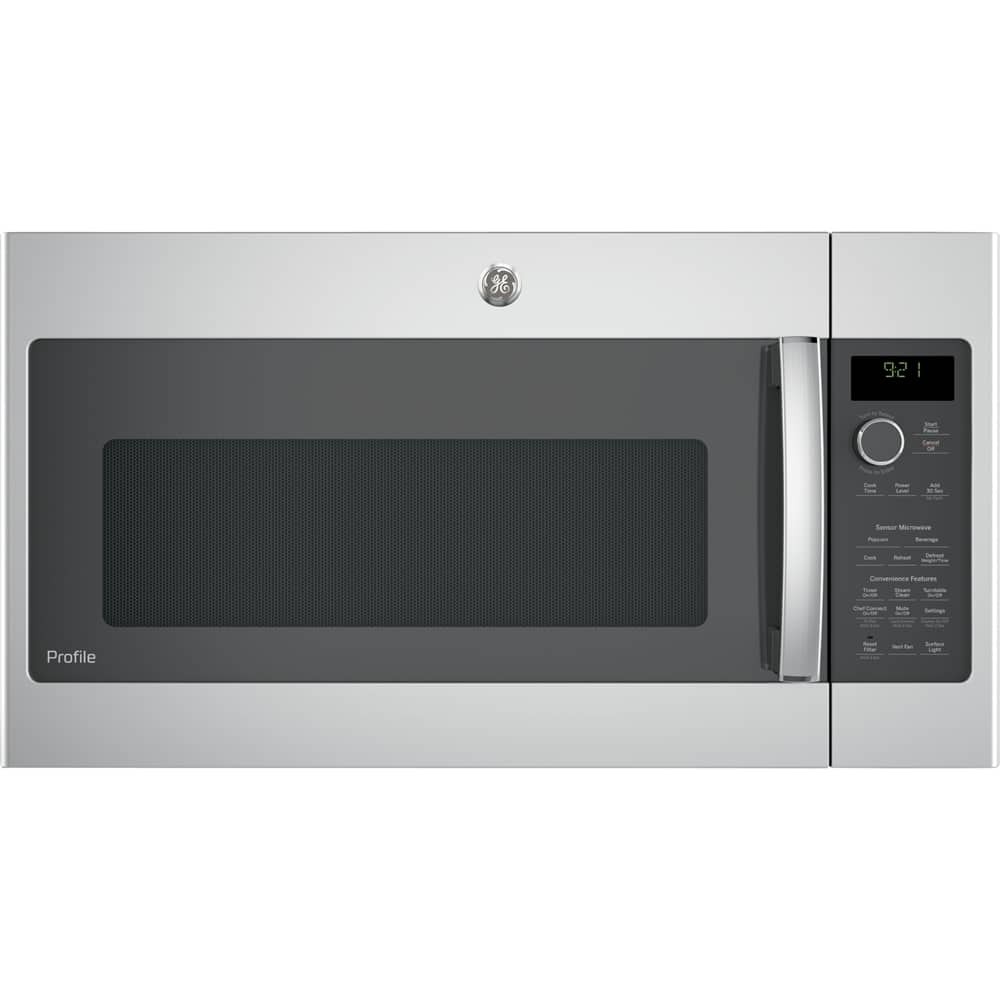 GE Profile - 2.1 Cu. Ft. Over-the-Range Microwave with Sensor Cooking and Steam Cleaning - Stainless Steel