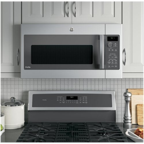 GE Profile - 2.1 Cu. Ft. Over-the-Range Microwave with Sensor Cooking and Steam Cleaning - Stainless Steel