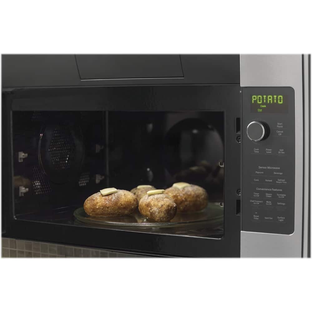 GE Profile - 2.1 Cu. Ft. Over-the-Range Microwave with Sensor Cooking and Steam Cleaning - Stainless Steel