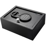 Barska - 0.15 Cu Ft Digital Keypad Drawer Safe – Solid Steel Top-Opening Security Box with Deadbolts for Home, Office & Valuables - Black