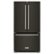 KitchenAid - 36 in. Wide 25 cu. ft. French Door Refrigerator with Interior Water Dispenser - Black Stainless Steel