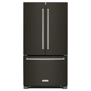 KitchenAid - 36 in. Wide 25 cu. ft. French Door Refrigerator with Interior Water Dispenser - Black Stainless Steel