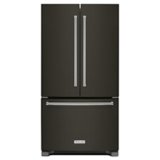 KitchenAid - 36 in. Wide 25 cu. ft. French Door Refrigerator with Interior Water Dispenser - Black Stainless Steel