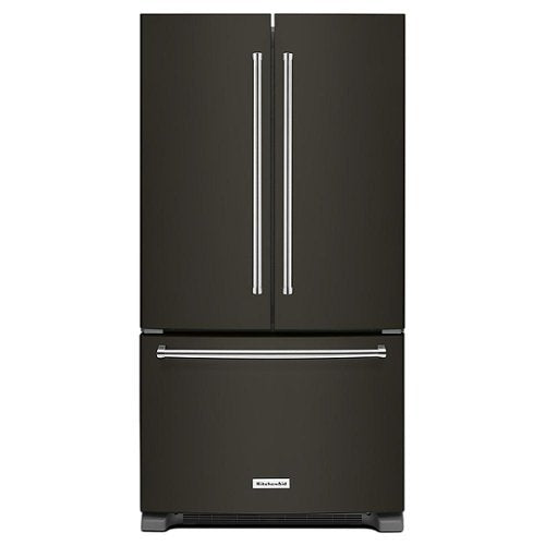 KitchenAid - 36 in. Wide 25 cu. ft. French Door Refrigerator with Interior Water Dispenser - Black Stainless Steel