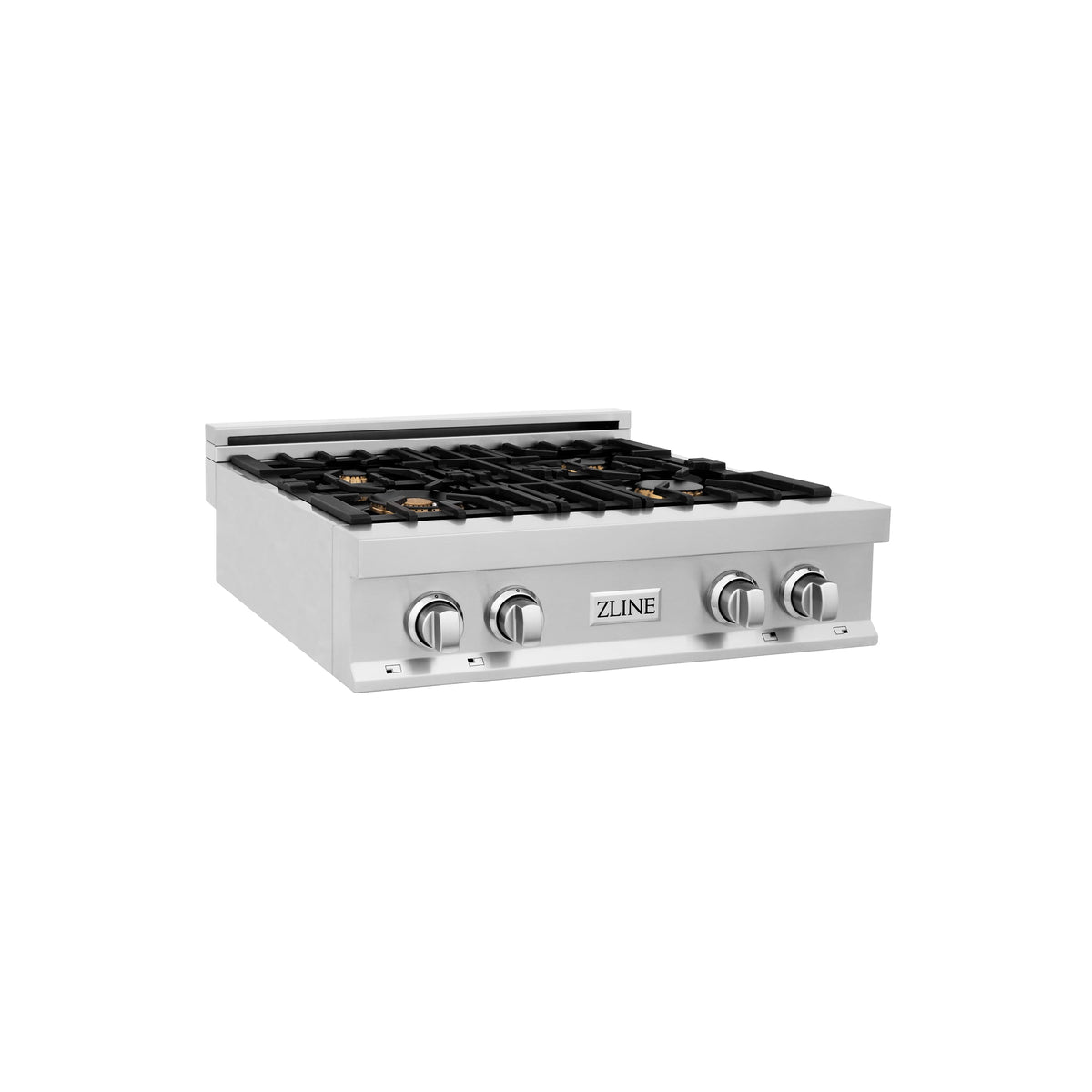ZLINE - 30 in. Legacy Rangetop w/ 4 Brass Burners and Porcelain Cooktop in Stainless Steel - Stainless Steel
