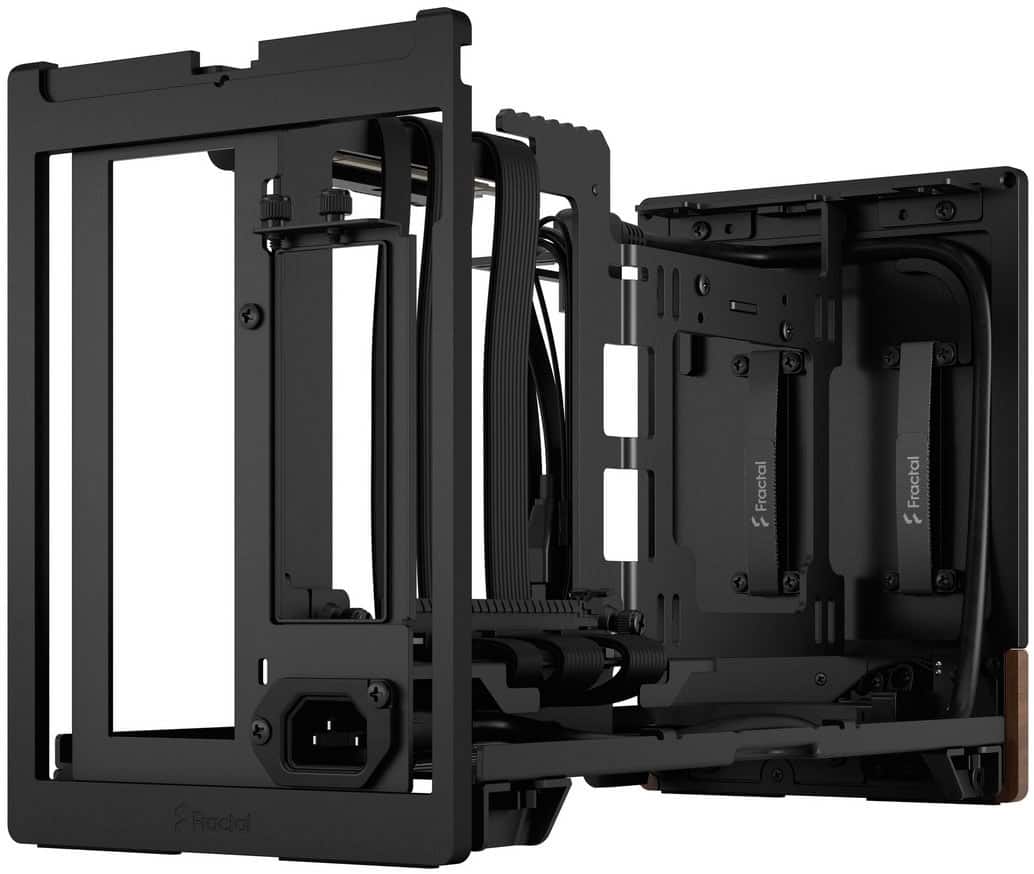 Fractal Design - Terra Graphite with PCIe 4.0 Riser Mini-ITX Small Form Factor PC Case - Black