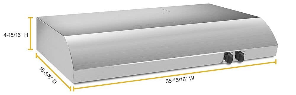 Whirlpool - 36 inches - Convertible - Under cabinet Range Hood - Stainless Steel