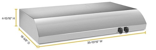 Whirlpool - 36 inches - Convertible - Under cabinet Range Hood - Stainless Steel