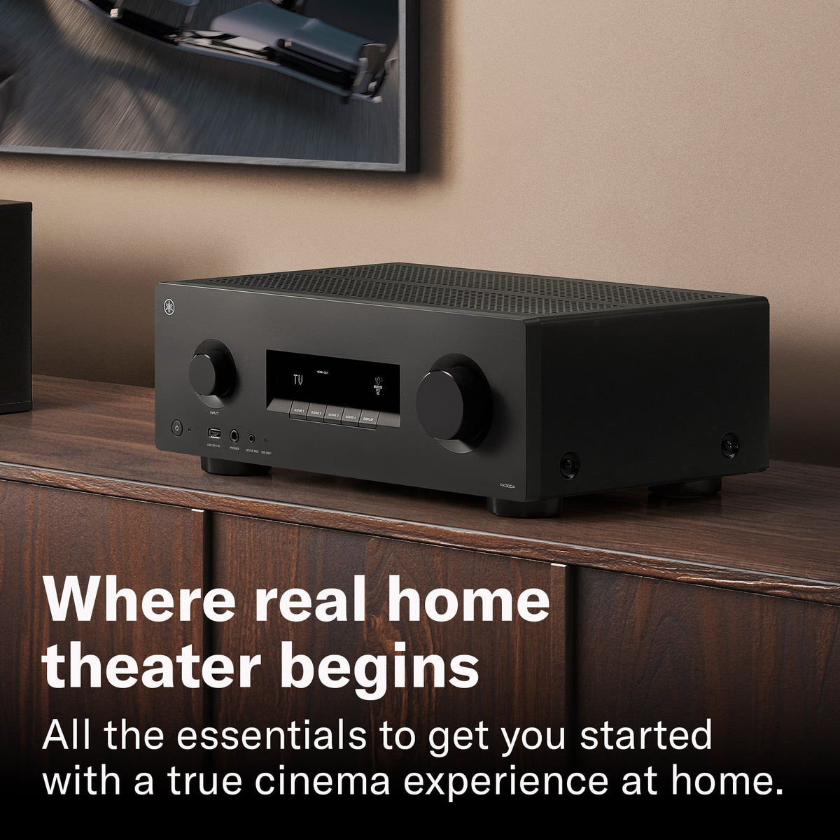 Yamaha - RX300A 5.2-Channel 4K120 Dolby Atmos AV Receiver – - Black